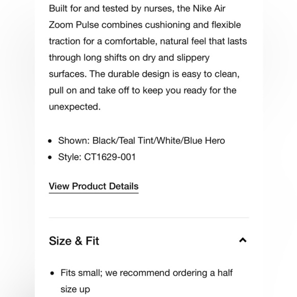 Nike Zoom Pulse slip-on shoe black with aqua trim 9 - Picture 8 of 8